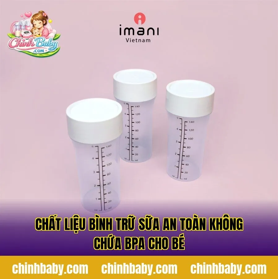 chất liệu bình trữ sữa an toàn không chứa BPA cho bé