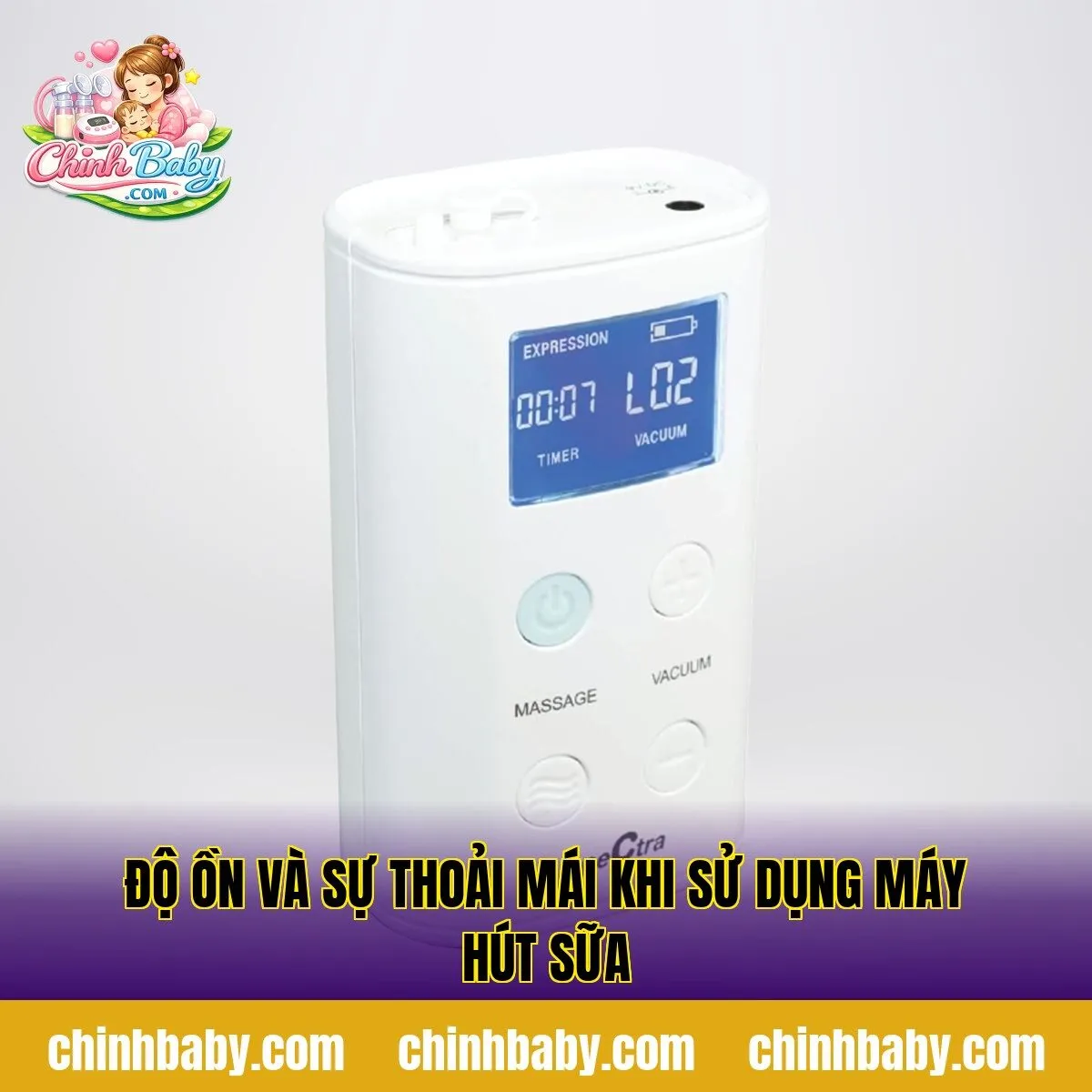 Độ ồn và sự thoải mái khi sử dụng máy hút sữa