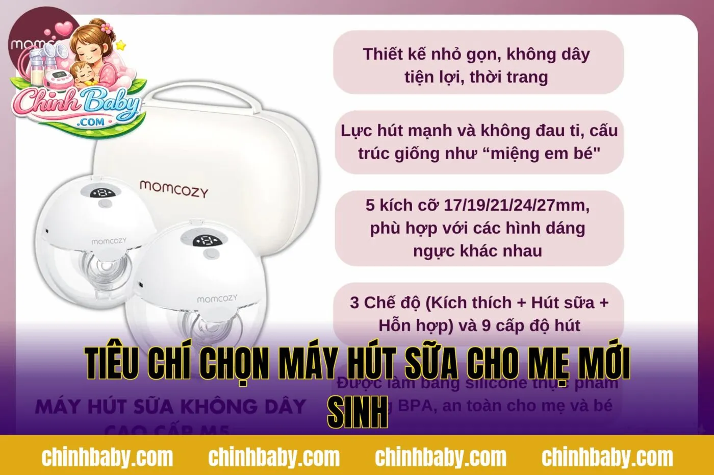 Tiêu chí chọn máy hút sữa cho mẹ mới sinh