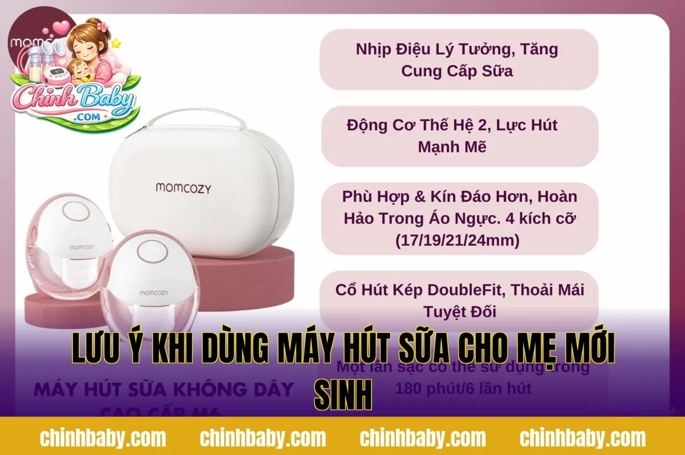 Lưu ý khi dùng máy hút sữa cho mẹ mới sinh