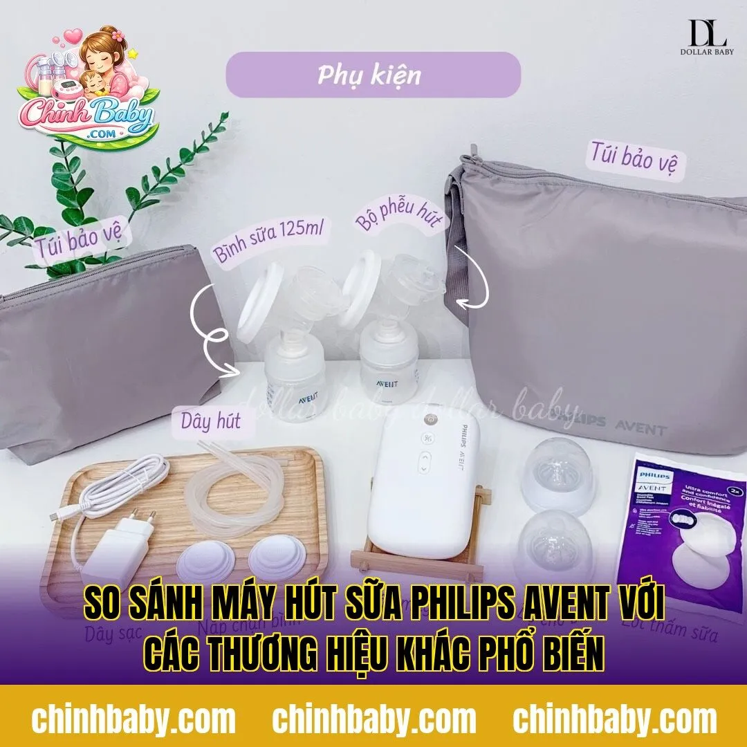 so sánh máy hút sữa Philips Avent với các thương hiệu khác phổ biến