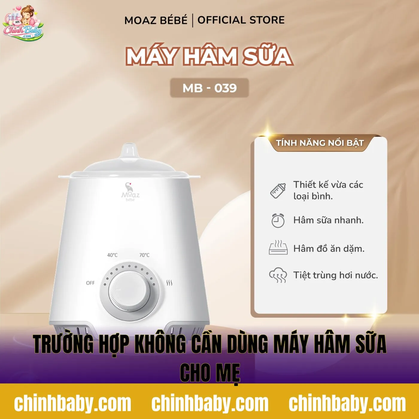 Trường hợp không cần dùng máy hâm sữa cho mẹ