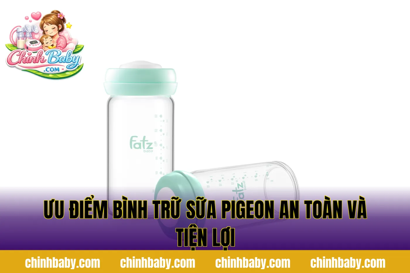 ưu điểm bình trữ sữa Pigeon an toàn và tiện lợi
