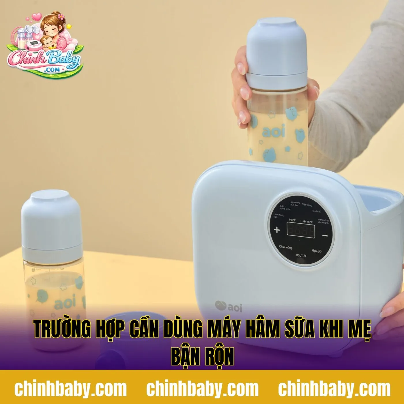 Trường hợp cần dùng máy hâm sữa khi mẹ bận rộn