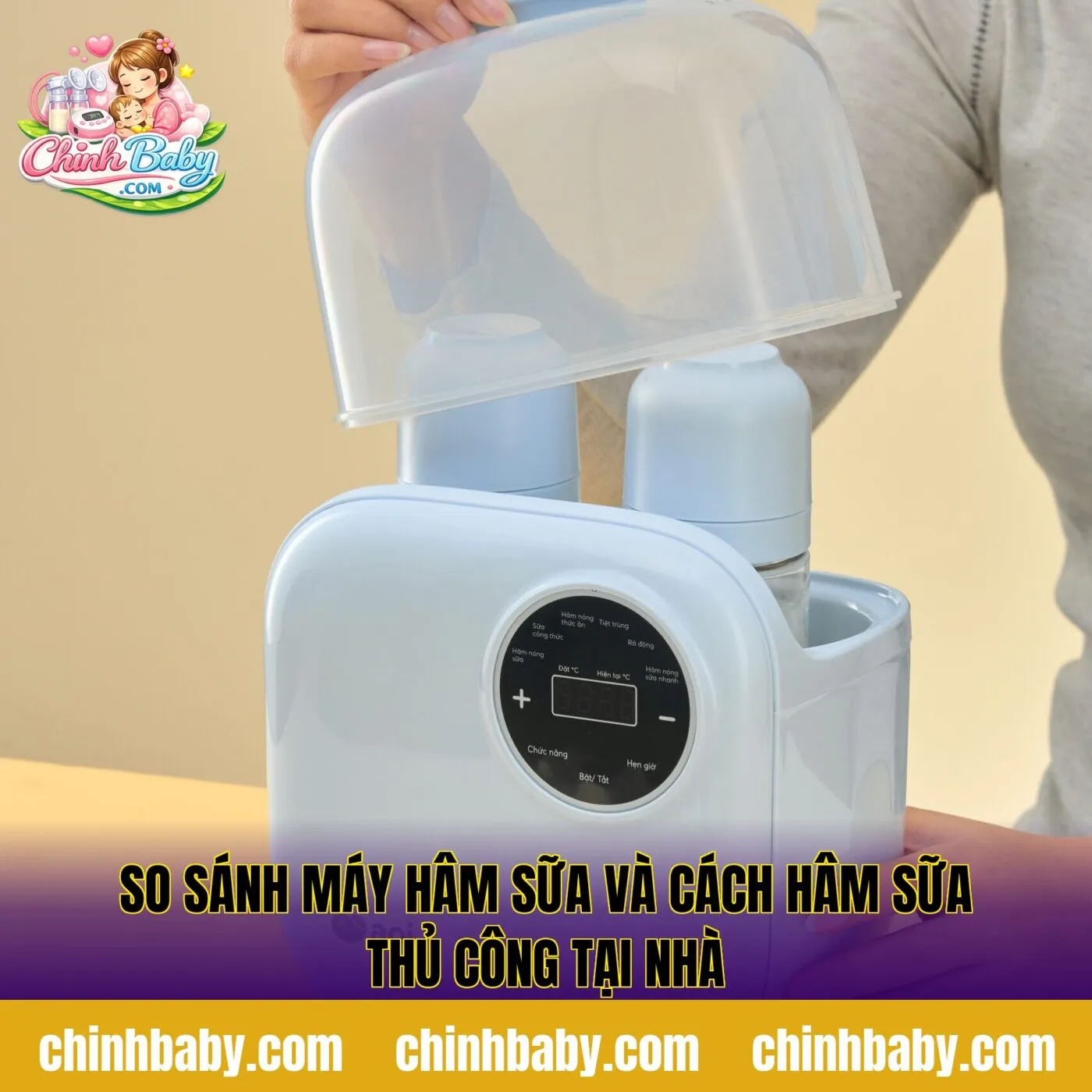 So sánh máy hâm sữa và cách hâm sữa thủ công tại nhà