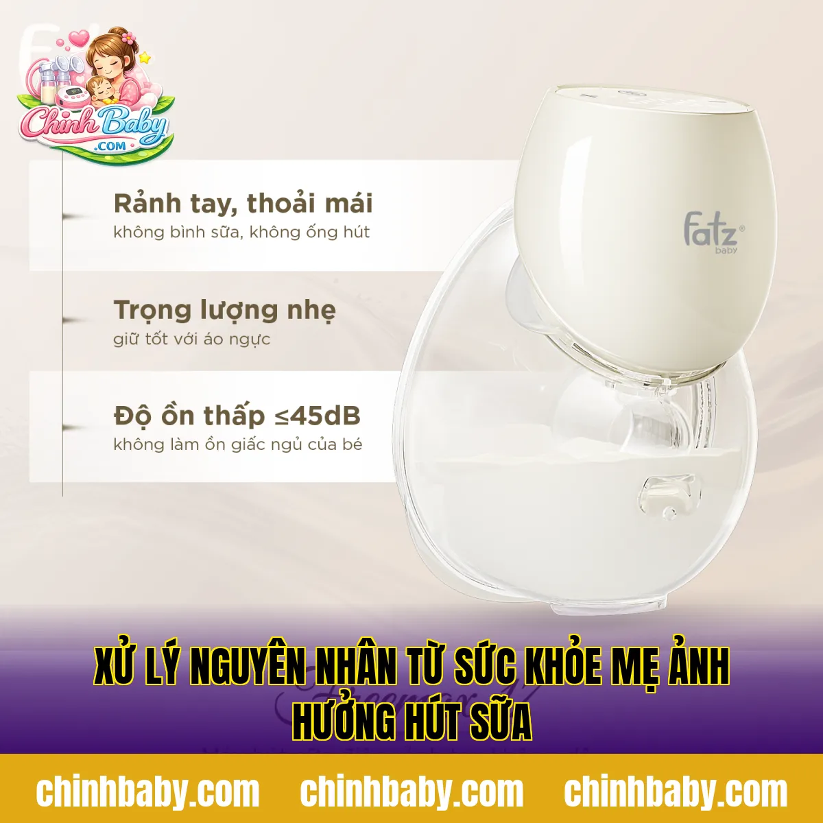 xử lý nguyên nhân từ sức khỏe mẹ ảnh hưởng hút sữa