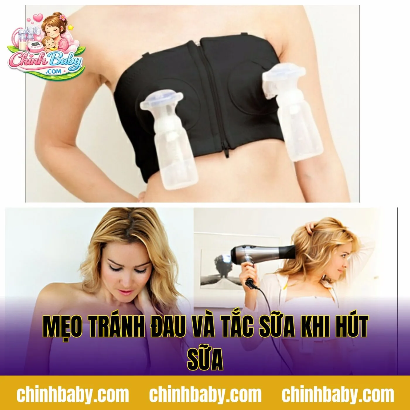 Mẹo tránh đau và tắc sữa khi hút sữa