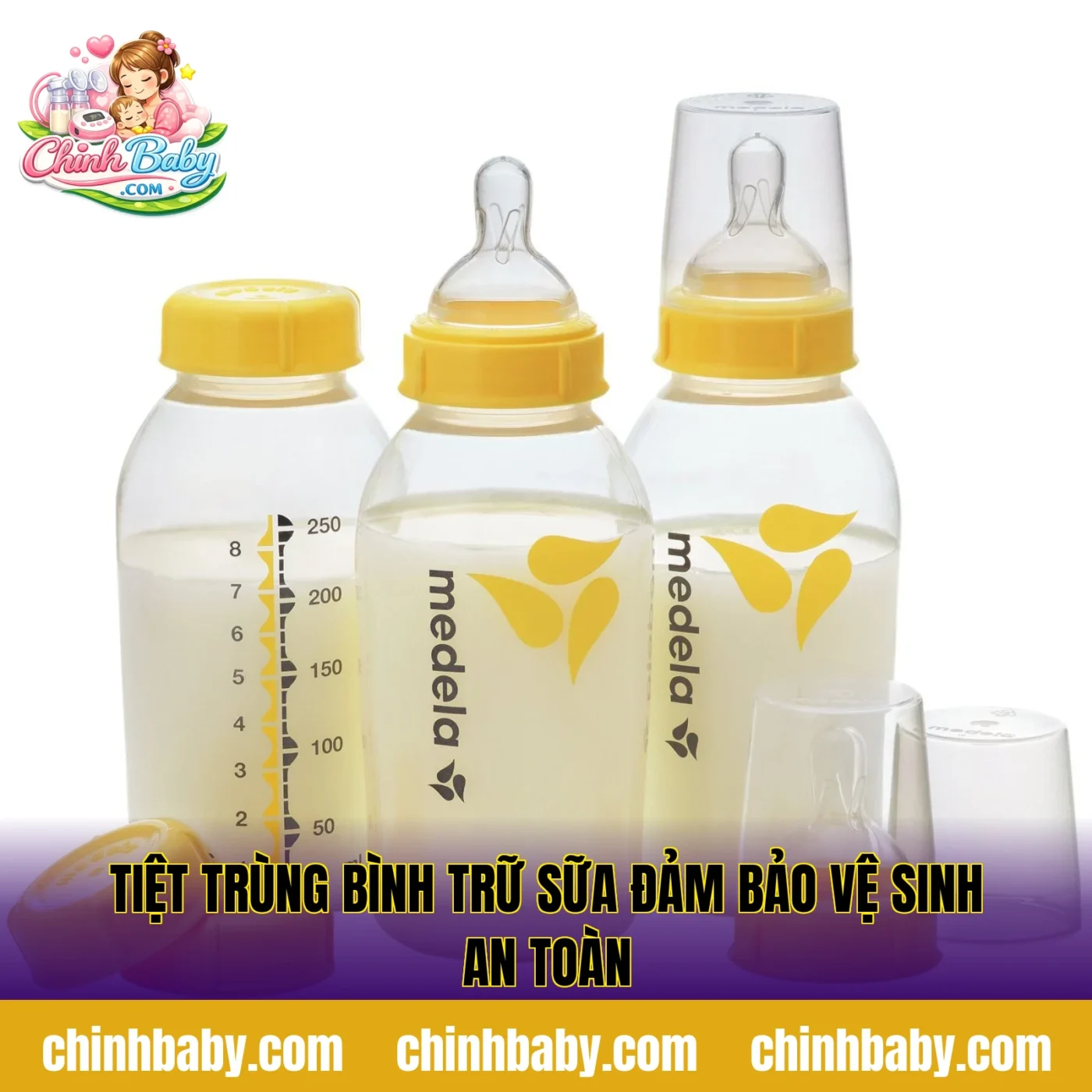 tiệt trùng bình trữ sữa đảm bảo vệ sinh an toàn