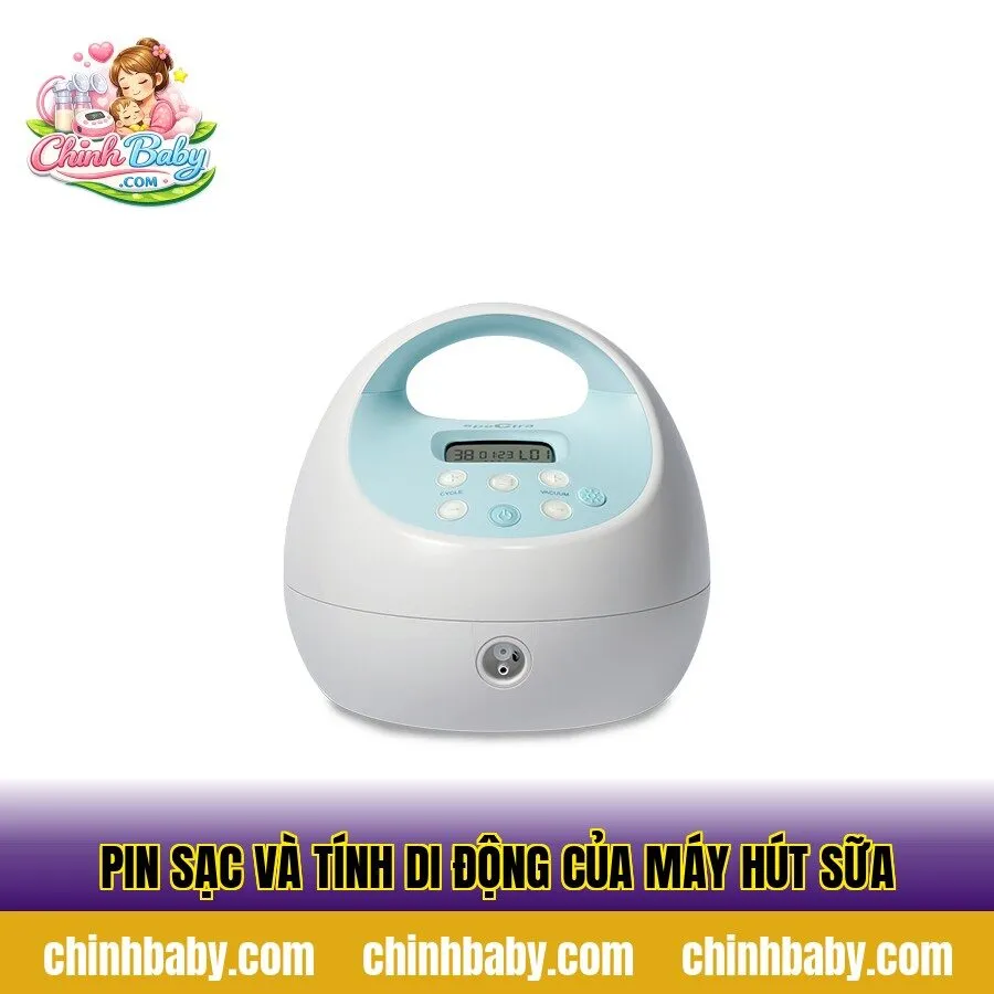 Pin sạc và tính di động của máy hút sữa