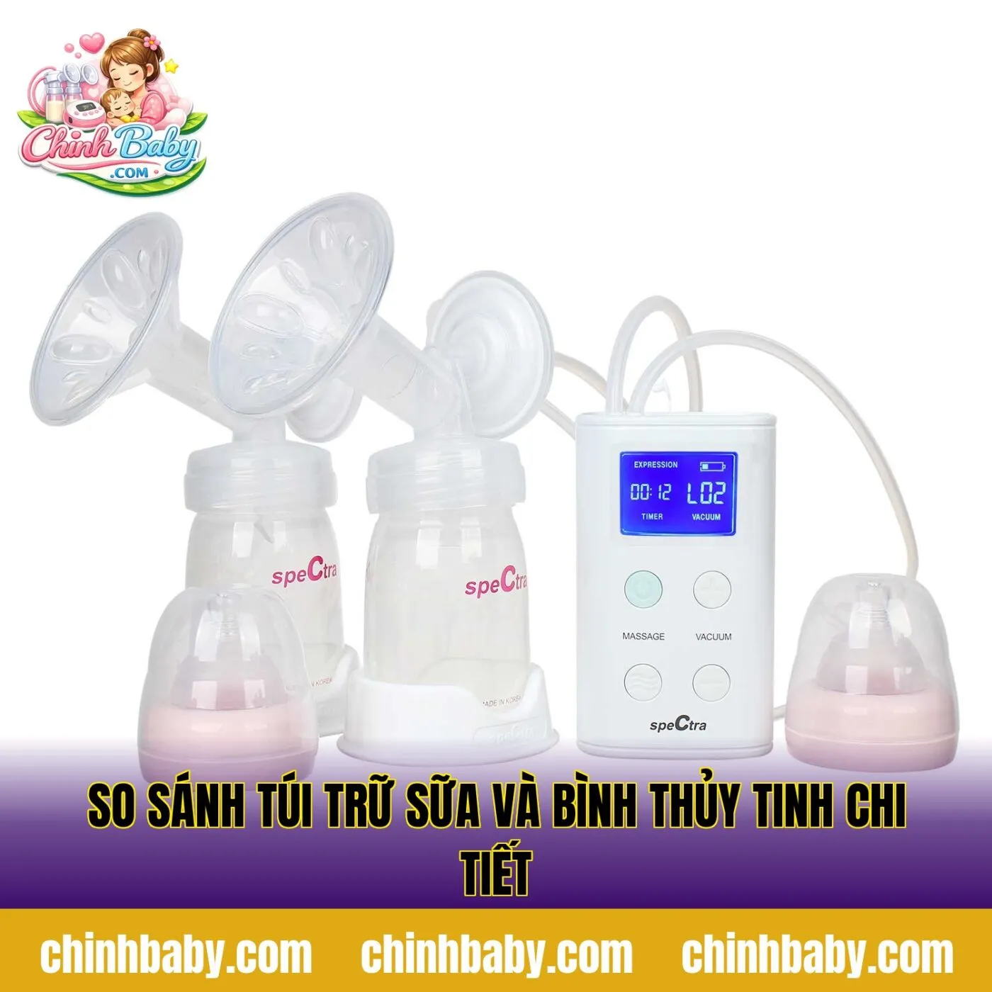 so sánh túi trữ sữa và bình thủy tinh chi tiết