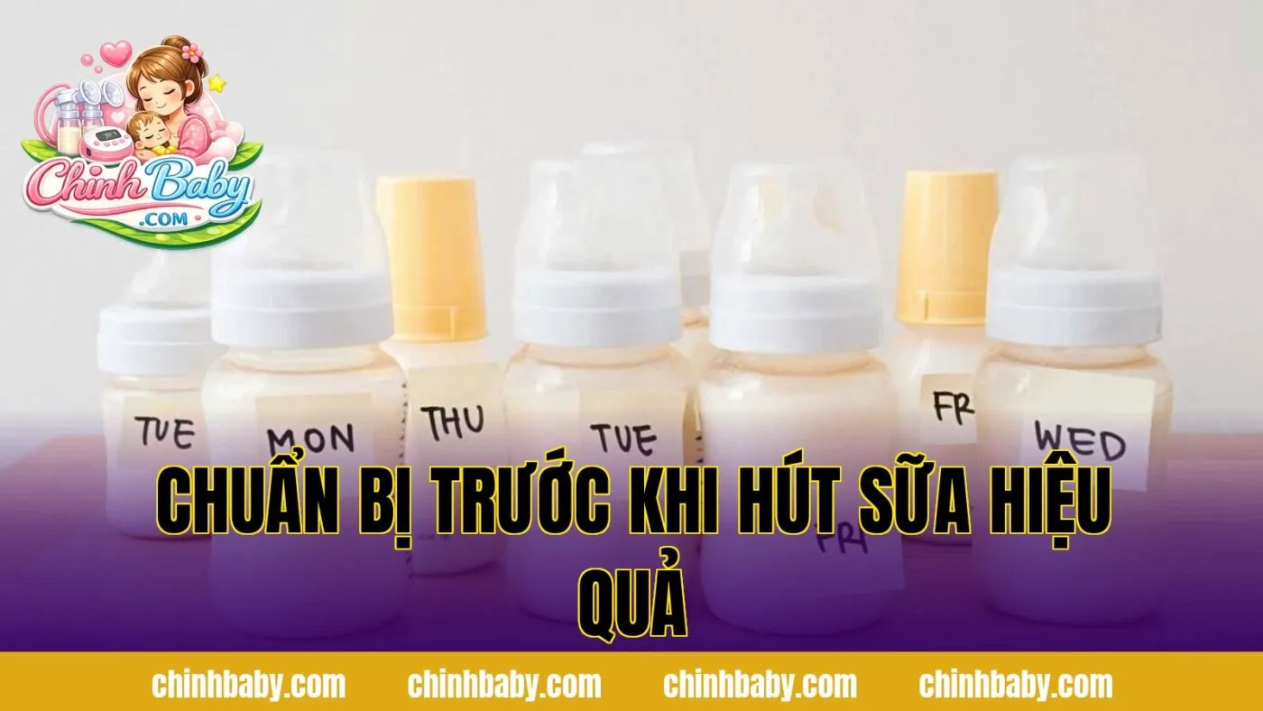 Chuẩn bị trước khi hút sữa hiệu quả