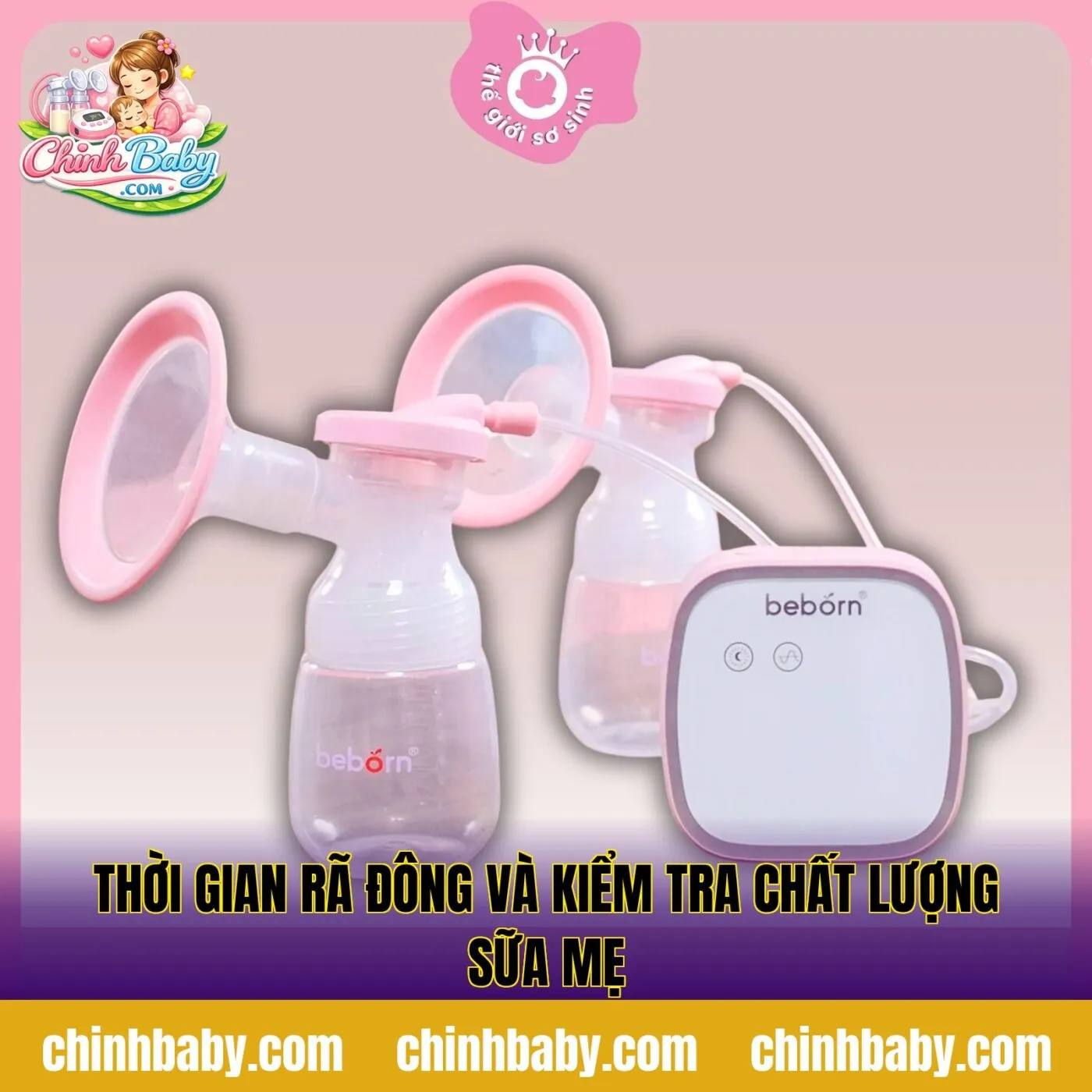 thời gian rã đông và kiểm tra chất lượng sữa mẹ