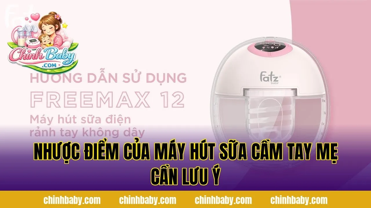 nhược điểm của máy hút sữa cầm tay mẹ cần lưu ý