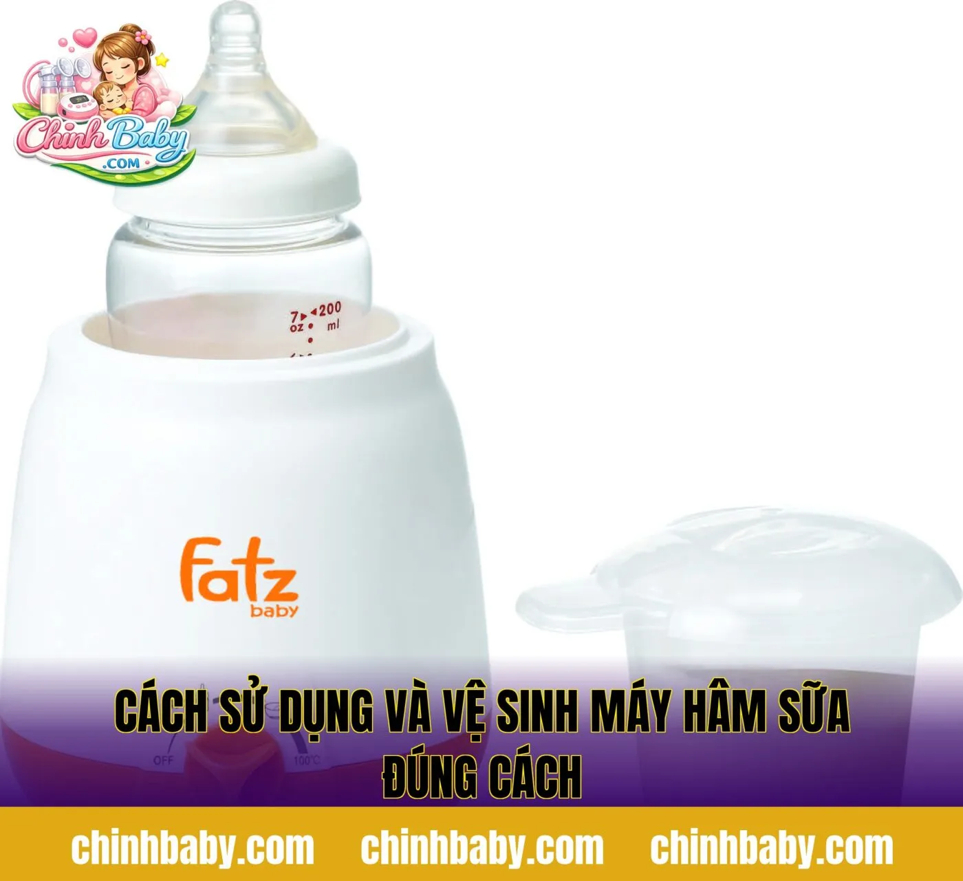 Cách sử dụng và vệ sinh máy hâm sữa đúng cách