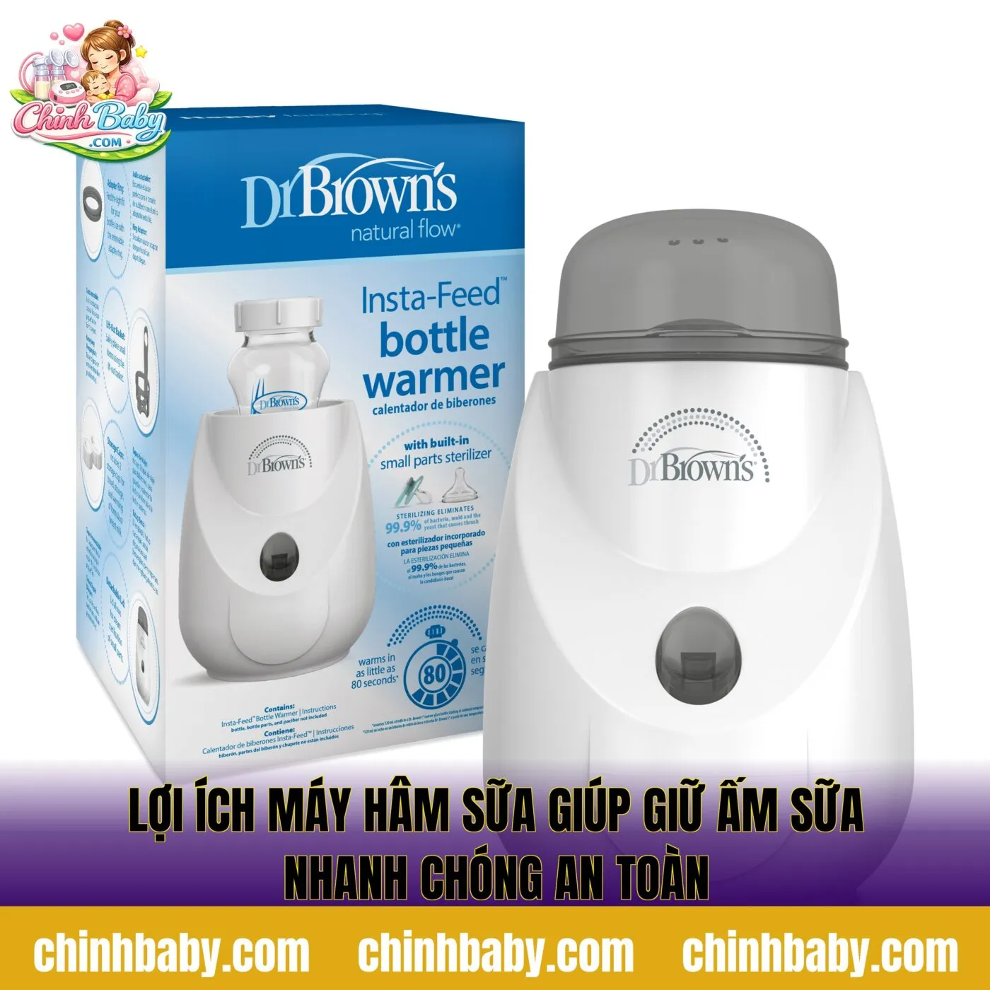 Lợi ích máy hâm sữa giúp giữ ấm sữa nhanh chóng an toàn