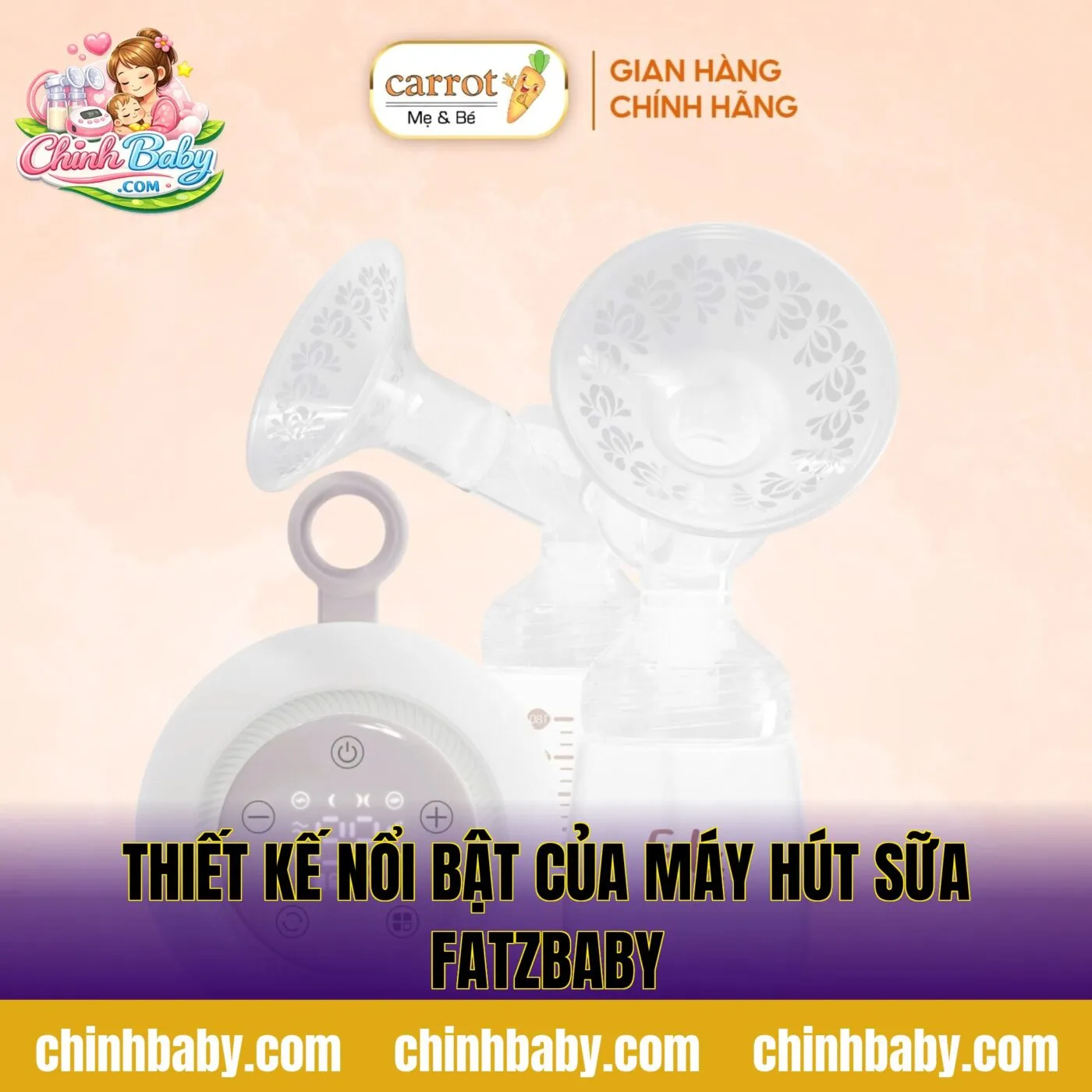 Thiết kế nổi bật của máy hút sữa Fatzbaby