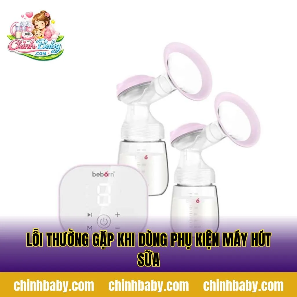 lỗi thường gặp khi dùng phụ kiện máy hút sữa