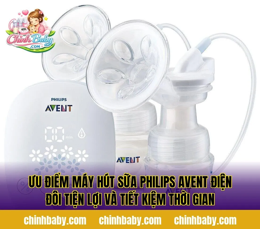 ưu điểm máy hút sữa Philips Avent điện đôi tiện lợi và tiết kiệm thời gian