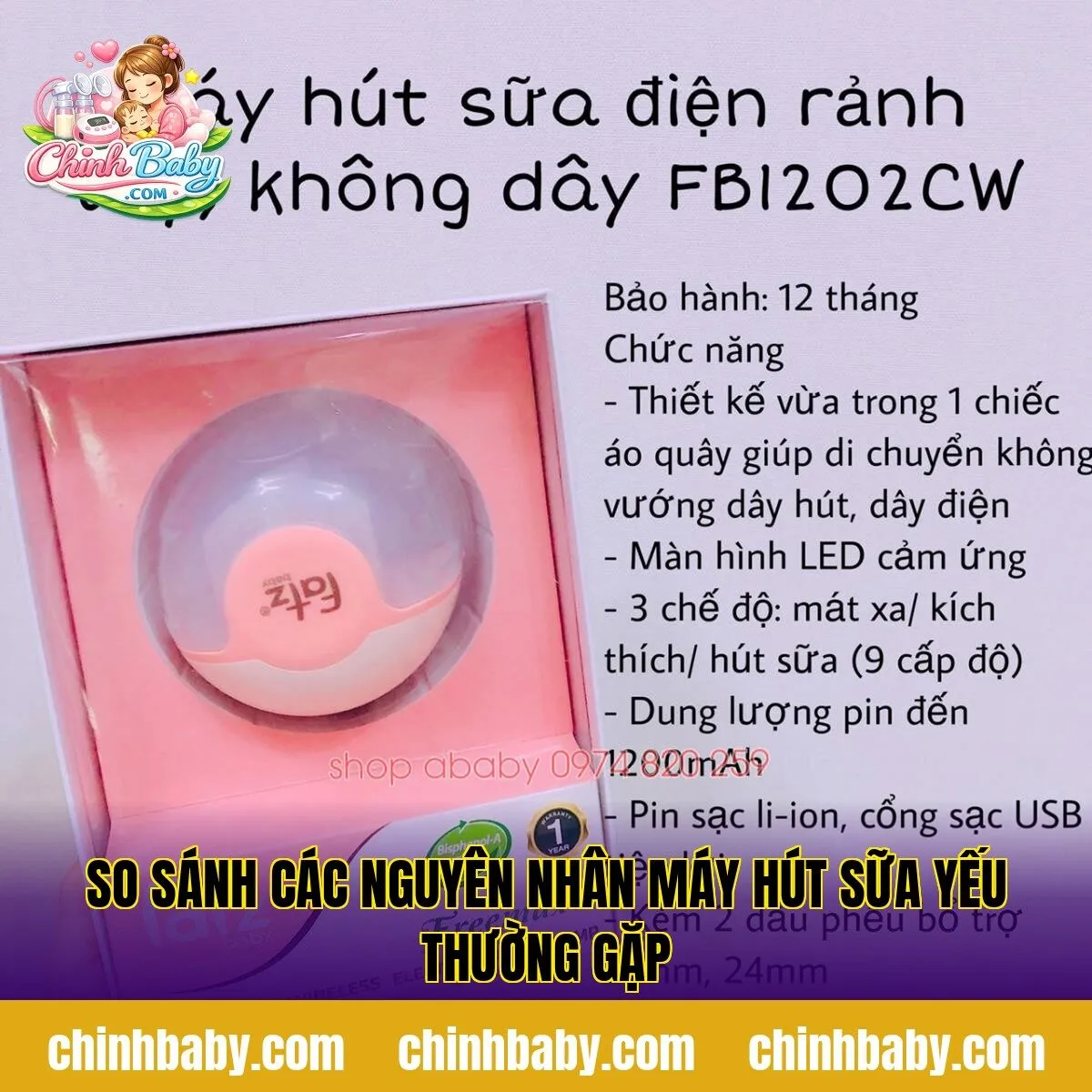 so sánh các nguyên nhân máy hút sữa yếu thường gặp