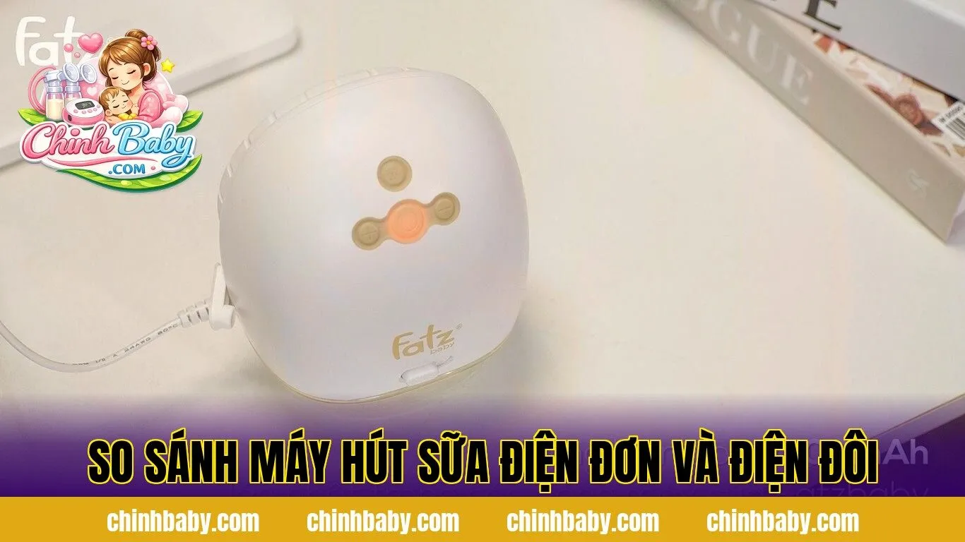 So sánh máy hút sữa điện đơn và điện đôi