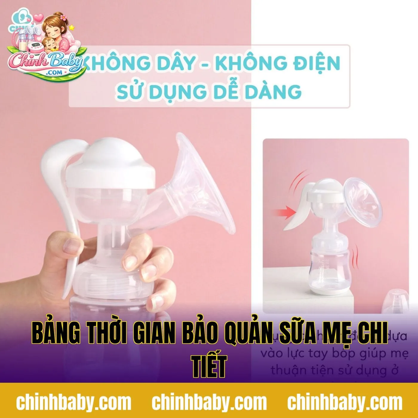 bảng thời gian bảo quản sữa mẹ chi tiết