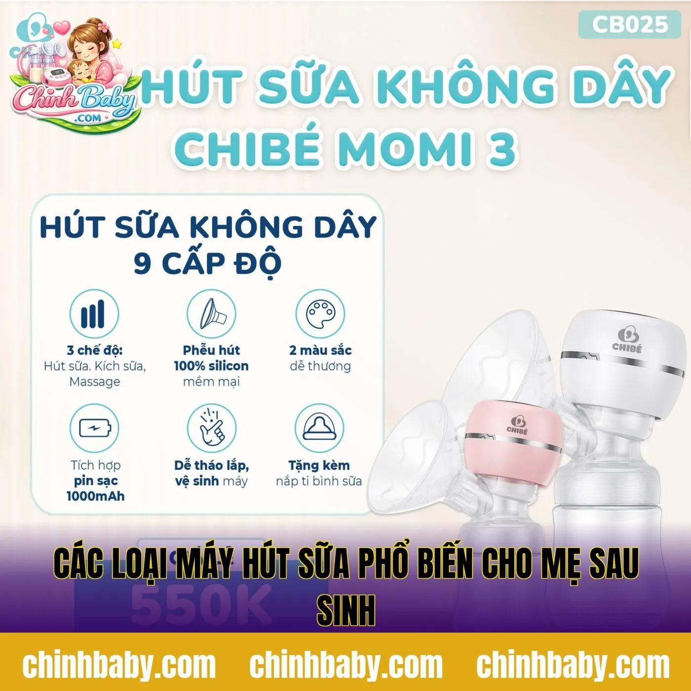 Các loại máy hút sữa phổ biến cho mẹ sau sinh