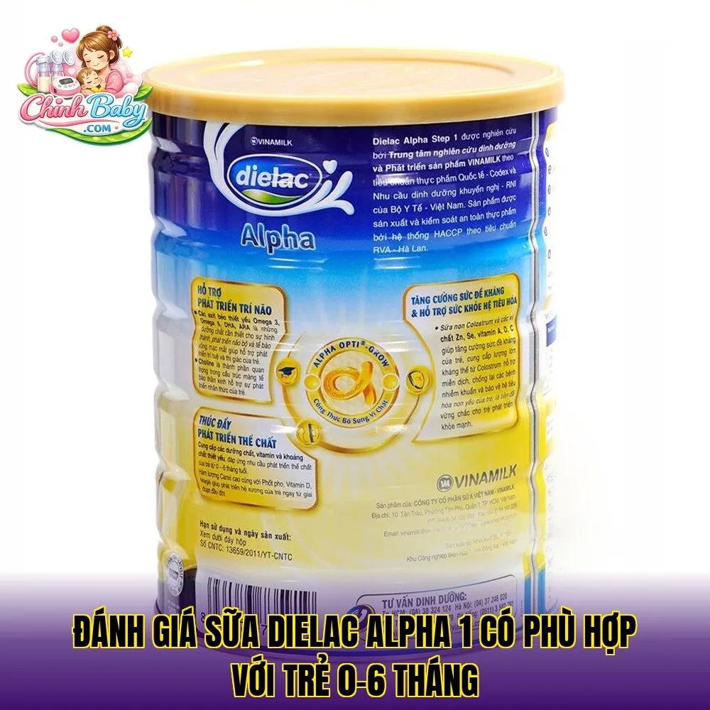 Đánh giá sữa Dielac Alpha 1 có phù hợp với trẻ 0-6 tháng