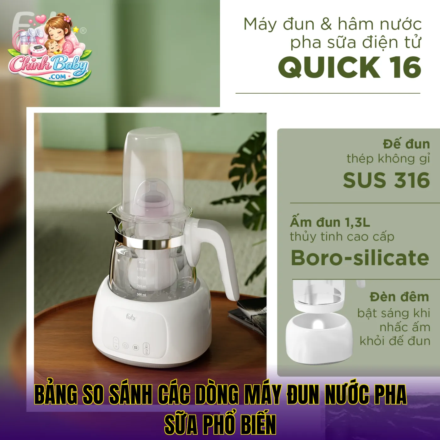 bảng so sánh các dòng máy đun nước pha sữa phổ biến