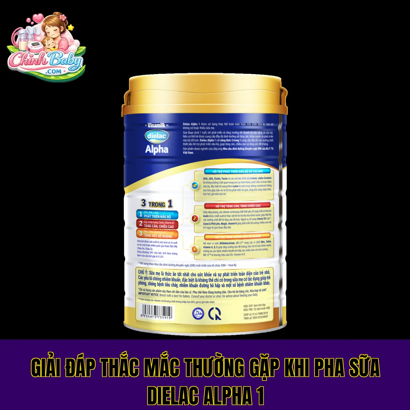 Giải đáp thắc mắc thường gặp khi pha sữa Dielac Alpha 1