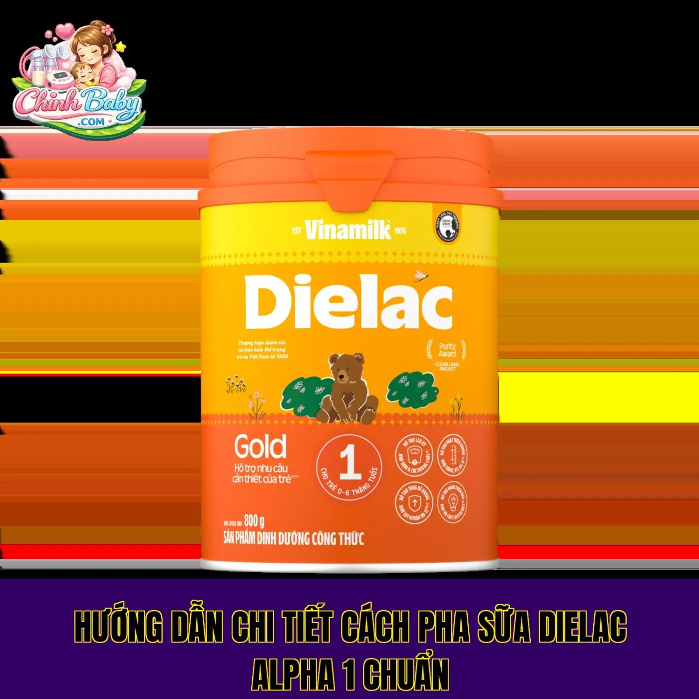 Hướng dẫn chi tiết cách pha sữa Dielac Alpha 1 chuẩn
