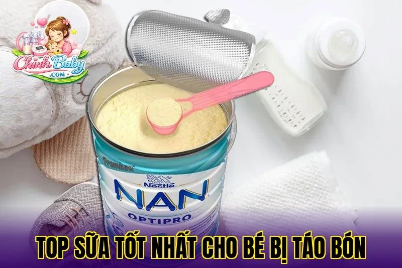 Top sữa tốt nhất cho bé bị táo bón