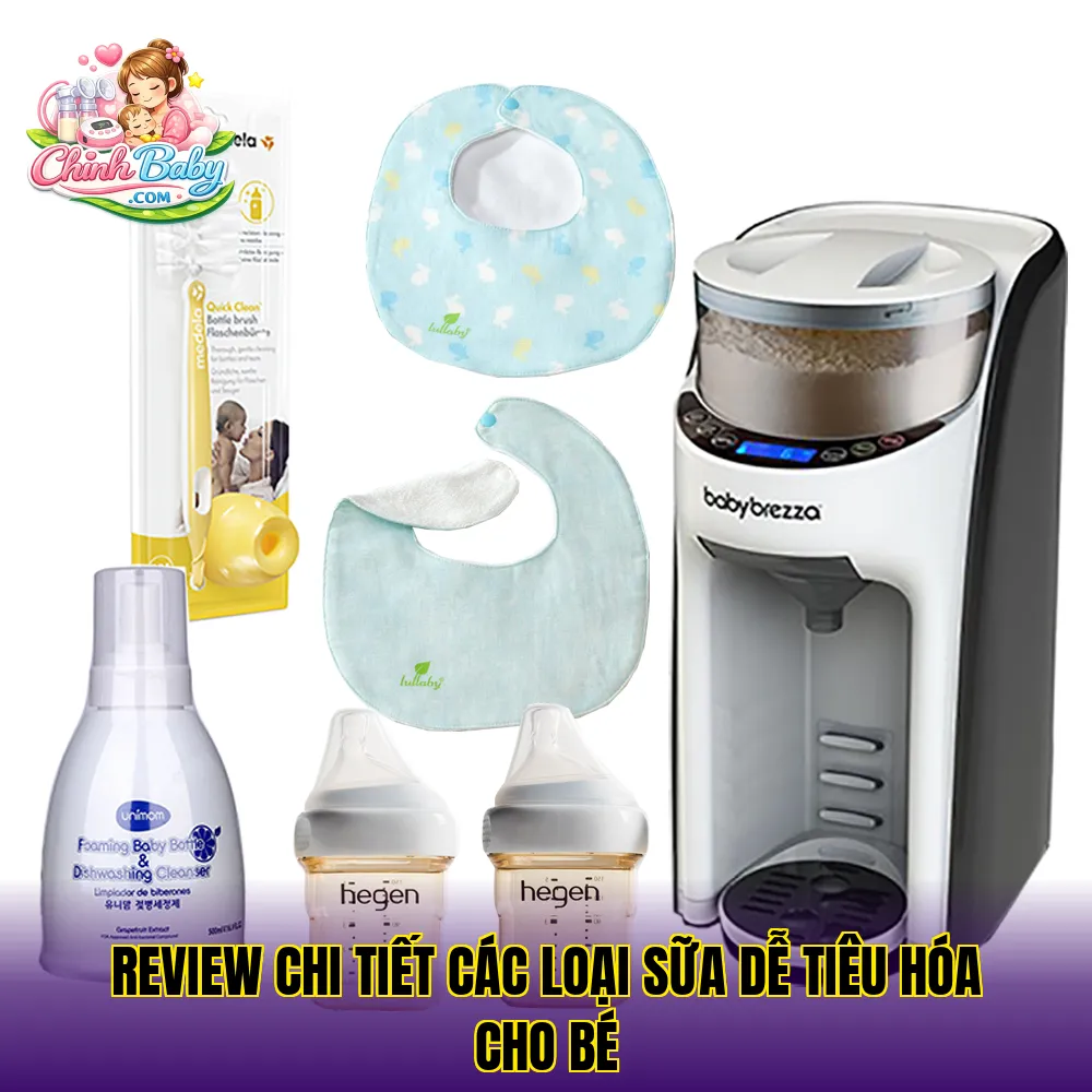 Review chi tiết các loại sữa dễ tiêu hóa cho bé