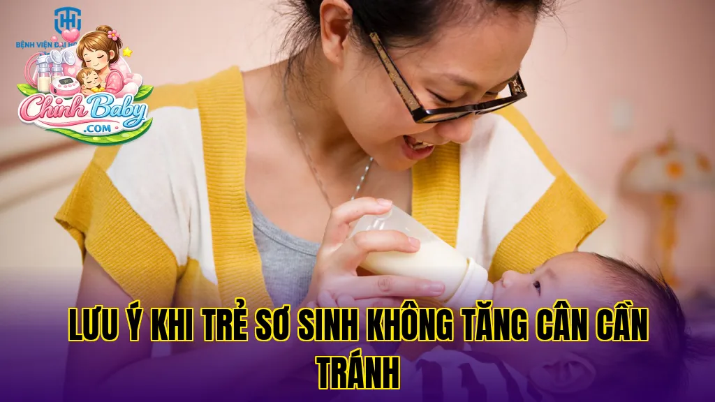 Lưu ý khi trẻ sơ sinh không tăng cân cần tránh