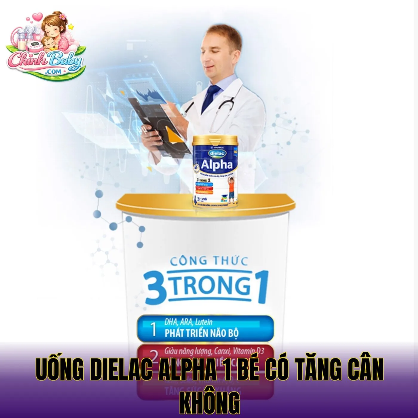 Uống Dielac Alpha 1 bé có tăng cân không