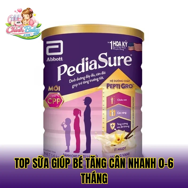Top sữa giúp bé tăng cân nhanh 0-6 tháng