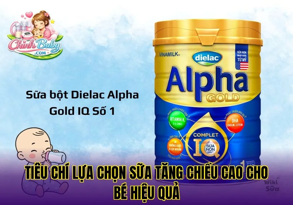 tiêu chí lựa chọn sữa tăng chiều cao cho bé hiệu quả