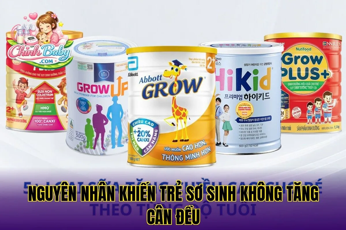 Nguyên nhân khiến trẻ sơ sinh không tăng cân đều