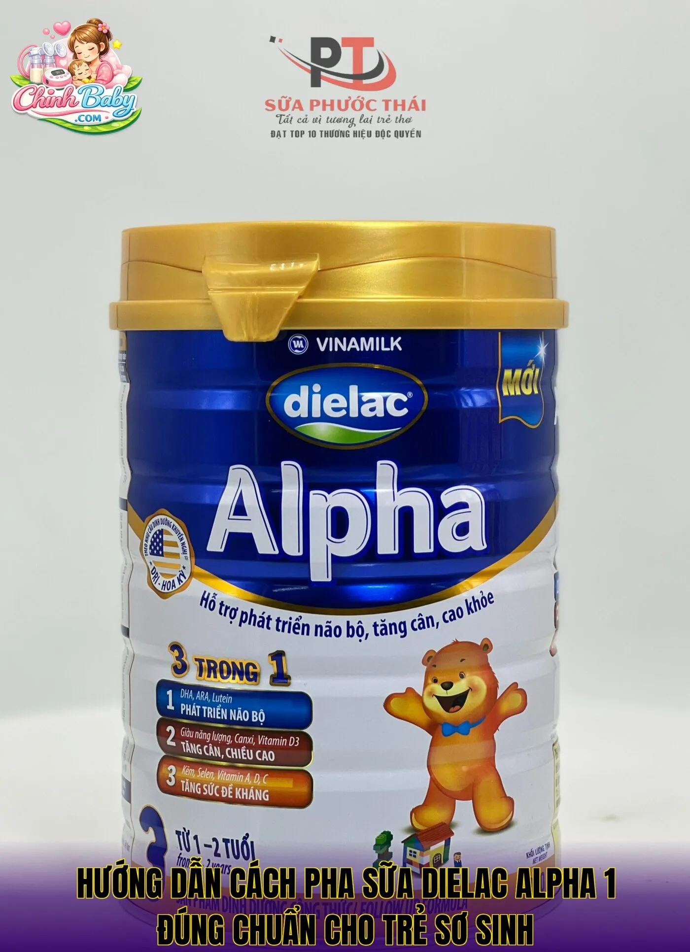 Hướng dẫn cách pha sữa Dielac Alpha 1 đúng chuẩn cho trẻ sơ sinh