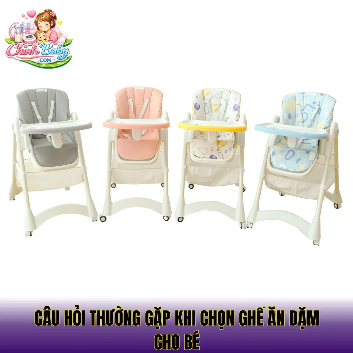 câu hỏi thường gặp khi chọn ghế ăn dặm cho bé